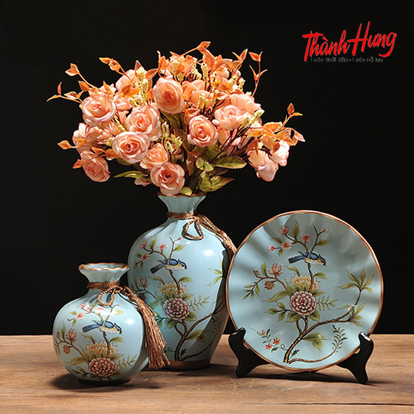 Bộ tranh đĩa lục bình có thể làm bộ quà tặng sang trọng