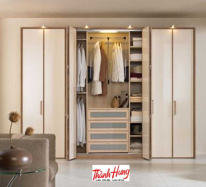Kích thước tổng thể bên ngoài tủ quần áo