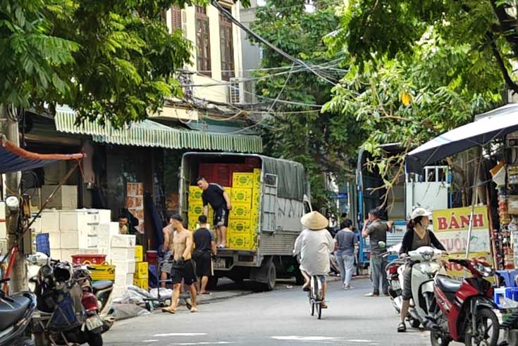 Nhiều ngõ nhỏ, xe tải khó tiếp cận tận cửa Nhiều ngõ nhỏ, xe tải khó tiếp cận tận cửa
